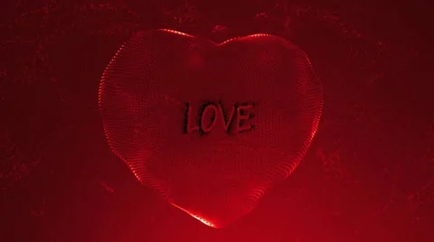 Heart Love Particles Stock Footage 60439898