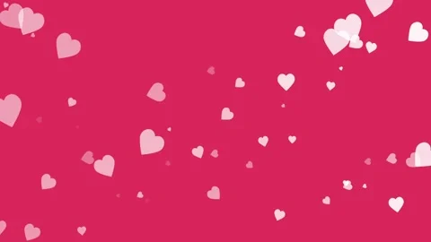 Heart Love Particles Random, Background in Pink Stock Footage 144199771