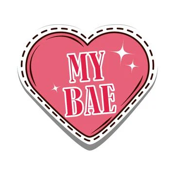 Heart love patch Stock Illustration