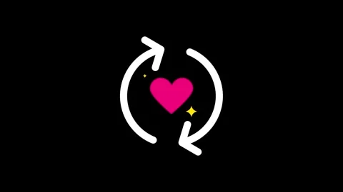 Heart Love Refresh Rotating Icon Animation 動画素材 337390783