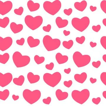 Heart Love Seamless Pattern Background Vector Illustration Stock Illustration