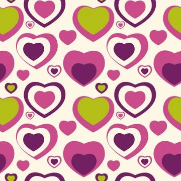 Heart Love Seamless Pattern Background Vector Illustration Stock Illustration