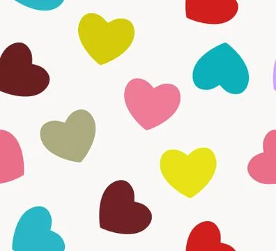 Heart love seamless pattern background. Vector illustration 스톡 일러스트