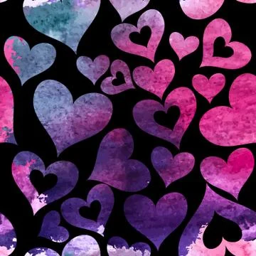 Heart Love Seamless Pattern Background  Illustration Illustrazione stock