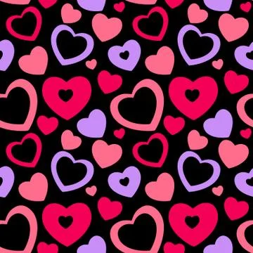 Heart love seamless pattern background. Vector illustration Stock Illustration