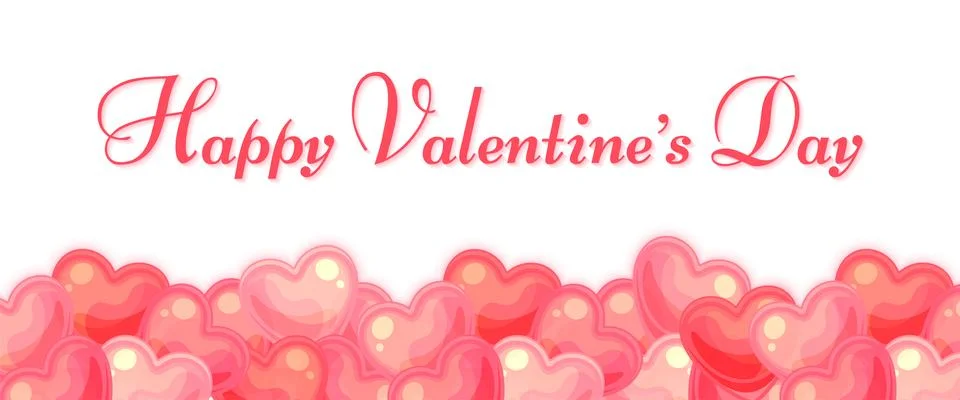 Heart love seamless pattern background red flat Stock Illustration