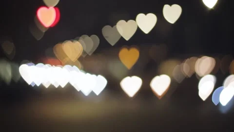 Heart love shape background bokeh blurred Stock Footage 232581855