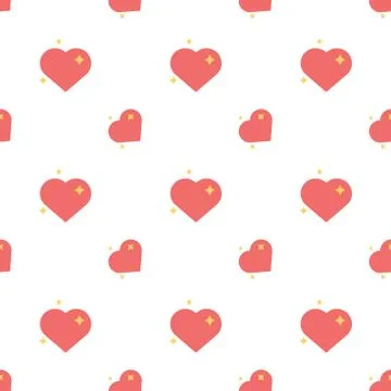Heart Of Love Spark Seamless Pattern Stock Illustration
