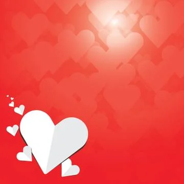 Heart love valentine vector background bokeh. Stock Illustration