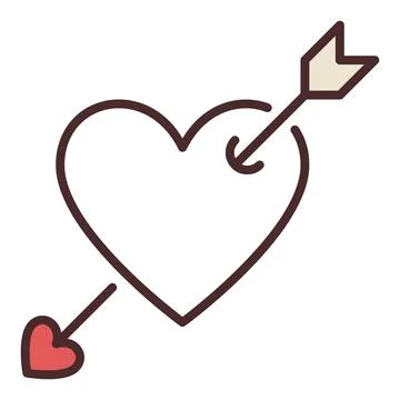 Heart Love vector colored icon or logo element Stock Illustration