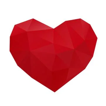 Heart low poly Stock Illustration