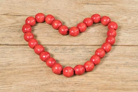 Heart made of beads Stock Photos