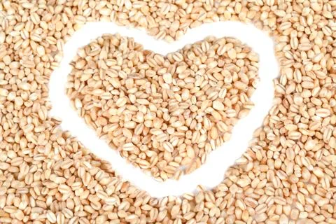 Heart made on beans Stock Photos