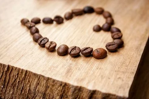 Heart made of coffee Foto stock