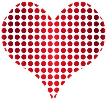 Heart made of dots Stockillustratie