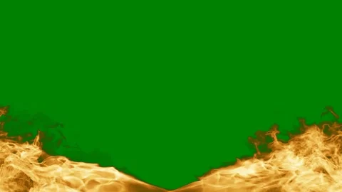 Heart made fire green background green screen animated chromakey background Stock Footage 314064553