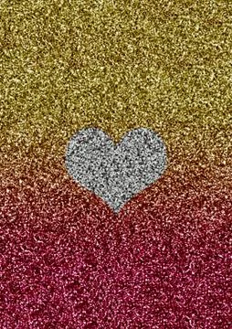 Heart made of glitters Stock Illustration