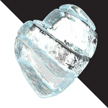 A heart made of ice Stock Illustration