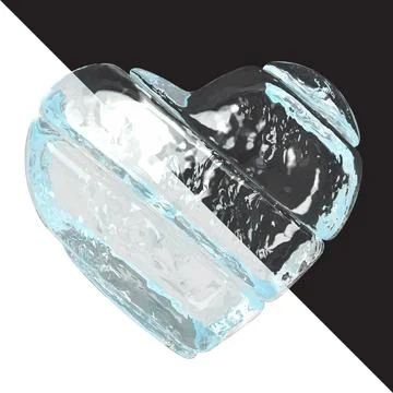 A heart made of ice Stock Illustration