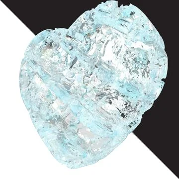 A heart made of ice Stock Illustration