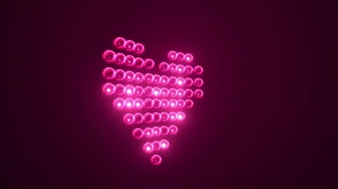 Heart made of light bulbs 動画素材 49168706