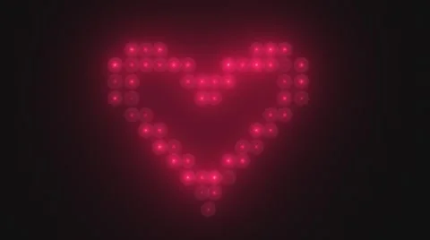 Heart made of light bulbs Stock Footage 56749070