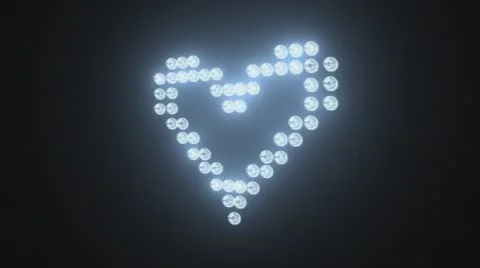 Heart made of light bulbs Stock Footage 57200310