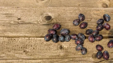 Heart made of plums Stock Footage 8649172