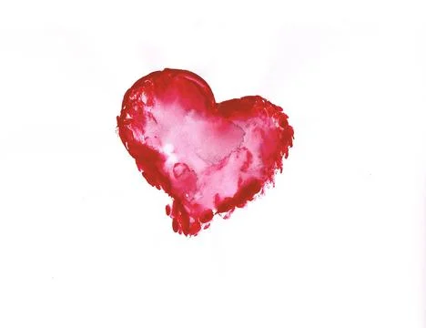 Heart made of red paint Stock Illustration