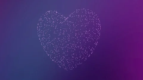 Heart made of shiny lights Stock Footage 128654603