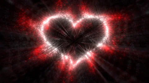 Heart made of sparks, loop able Stock Footage 58579393