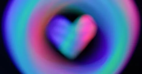 Heart magic blur gradient shine lens spark glare Foto stock
