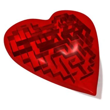 Heart maze Stock Illustration