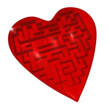 Heart maze Stock Illustration