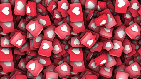 Heart Messagges Endless Animation Background Vídeos de archivo 332789791