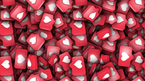 Heart Messagges Endless Animation Background Stock-Footage 332790250