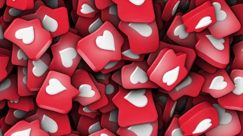 Heart Messagges Endless Animation Background 库存影片 332790392