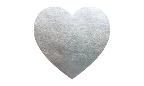 Heart with metallic painted texture Stock Illustration