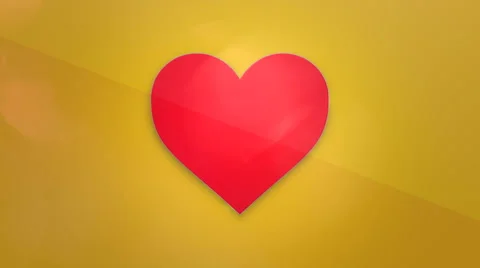 Heart with mirror effect turns into Red Heart Stock Footage 58590313