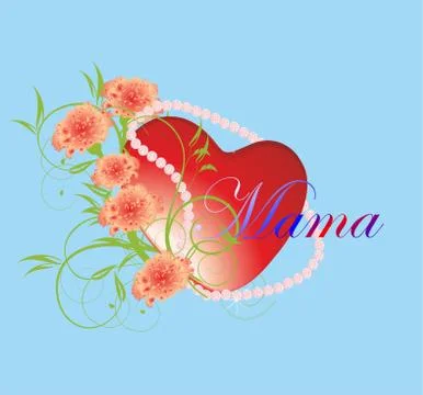 Heart for mom Stock Illustration