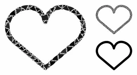 Heart Mosaic Icon of Tuberous Elements Illustrazione stock