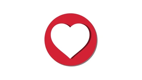 Heart motion graphic background, loopable with bright colours  white Stock Footage 74215809