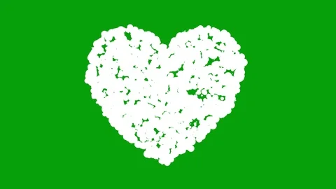 Heart motion graphics with green screen background 1 Stock Footage 124582101