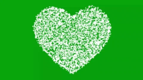 Heart motion graphics with green screen background Stock Footage 124582207