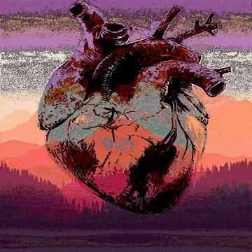 Heart Mountain Illustrazione stock