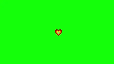 Heart Moving on Green Screen Chroma Key Background Stock Footage 337052482