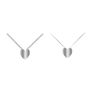 Heart necklaces on white Stock Illustration