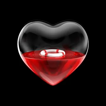 Heart in need of rescue Stock-Illustration