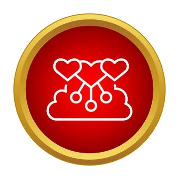Heart network cloud connecting relationships love online イラスト素材