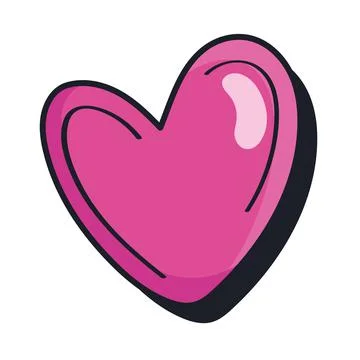 Heart nineties patch Stock Illustration
